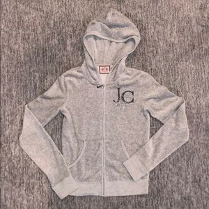 Juicy Couture zip up sweatshirt with embellishment